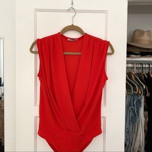 Red Zara Bodysuit